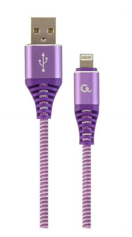 Кабель Cablexpert USB 2.0 A - Lightning 1 м фіолетовий (CC-USB2B-AMLM-1M-PW) фото №1