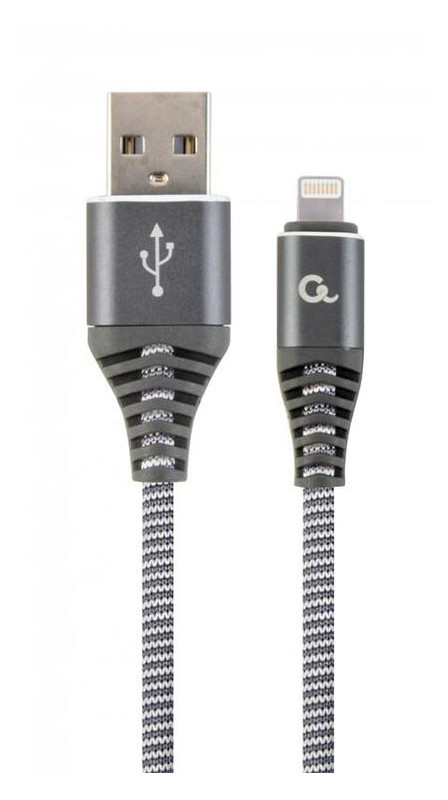 Кабель Cablexpert USB 2.0 A - Lightning 1 м сірий (CC-USB2B-AMLM-1M-WB2) фото №1