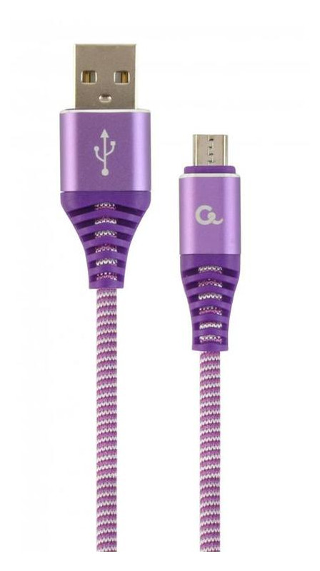 Кабель Cablexpert USB 2.0 A - micro USB B 1 м, фіолетовий (CC-USB2B-AMmBM-1M-PW) фото №1