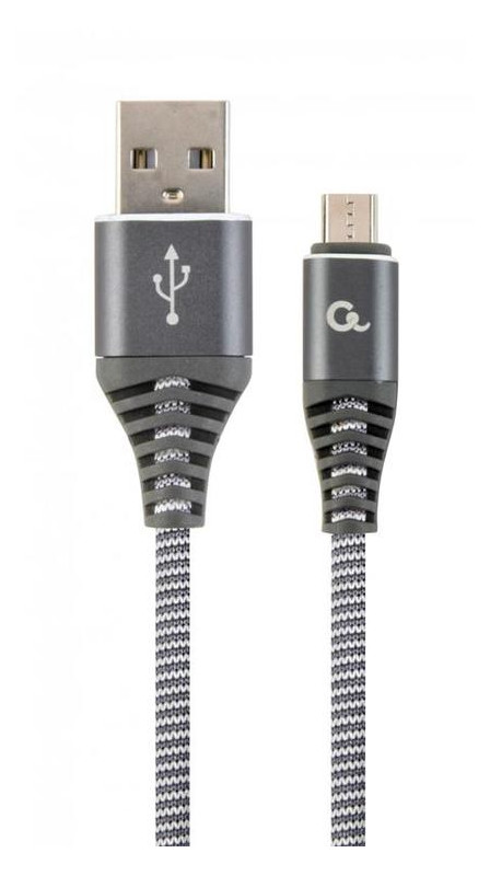 Кабель Cablexpert USB 2.0 A - Micro USB B 1 м, сірий (CC-USB2B-AMmBM-1M-WB2) фото №1