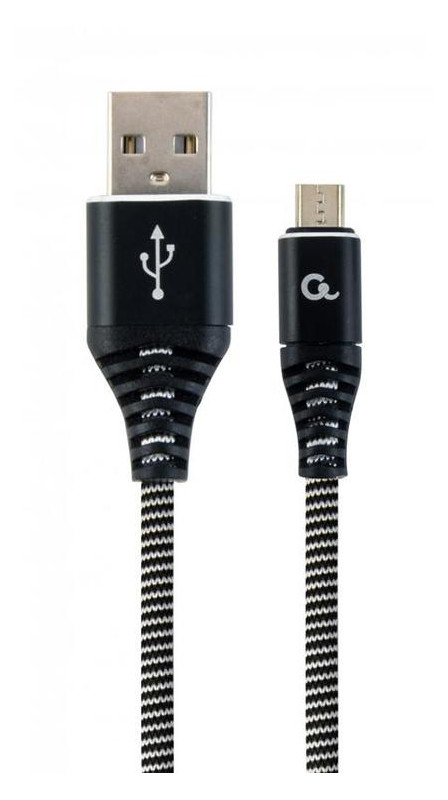 Кабель Cablexpert USB 2.0 A - Micro USB 2.1 А, 2 м чорний (CC-USB2B-AMmBM-2M-BW) фото №1