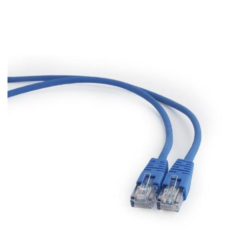 Патч-корд UTP Cablexpert (PP12-1M/B) литий 50u штекер із засувкою 1 м синій фото №1