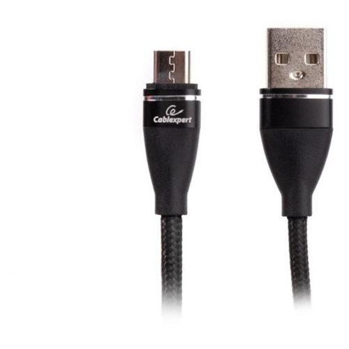 Кабель USB-MicroUSB Cablexpert premium 2.4A 1m Black (CCPB-M-USB-11BK) фото №1