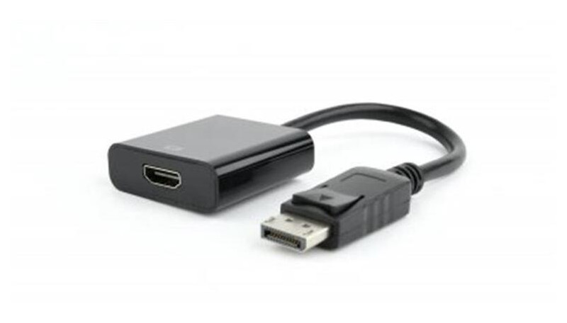 Перехідник Cablexpert DisplayPort - HDMI 0.1 м чорний (AB-DPM-HDMIF-002) фото №1