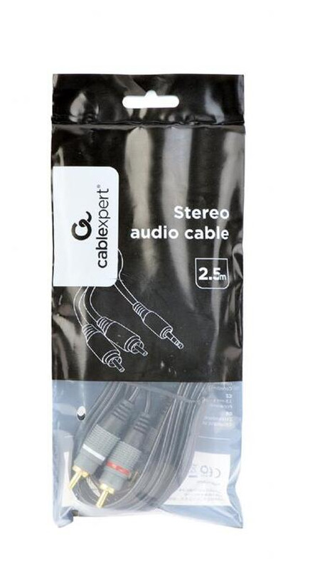 Аудіо-кабель Cablexpert 2хRCA-3.5 мм 1.5 м Black (CCA-352-1.5M) фото №2
