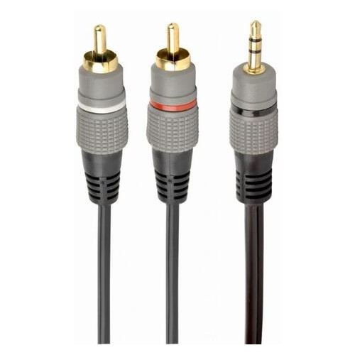 Аудіо-кабель Cablexpert 2хRCA-3.5 мм 1.5 м Black (CCA-352-1.5M) фото №1