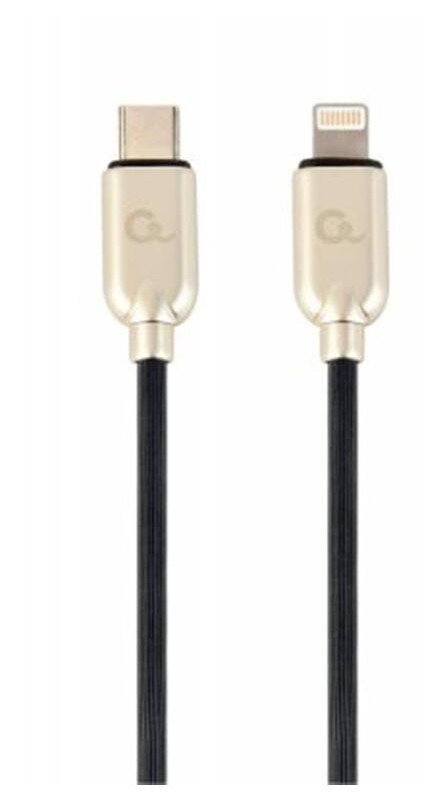 Кабель Cablexpert USB Type-C - Lightning 1 м чорний / золотистий (CC-USB2PD18-CM8PM-1M) фото №1