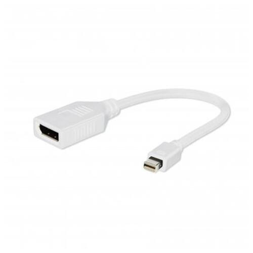 Адаптер Cablexpert (A-mDPM-DPF-001-W), MiniDisplayPort-DisplayPort, 0.1м, білий фото №1
