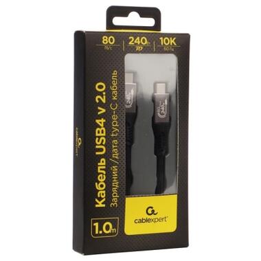 Дата кабель USB-C to USB-C 1.0m USB4 240W 16K60Hz braided Cablexpert (CCBP-USB4.2-CMCM240-1M) фото №2