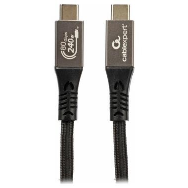 Дата кабель USB-C to USB-C 1.0m USB4 240W 16K60Hz braided Cablexpert (CCBP-USB4.2-CMCM240-1M) фото №1