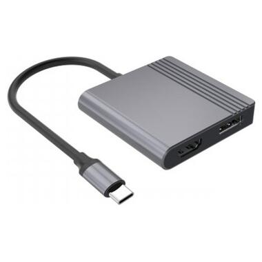 Переходник USB-C M to HDMI F + DisplayPort F 4K60Hz Cablexpert (A-CM-HDMIFDPF-01) фото №1