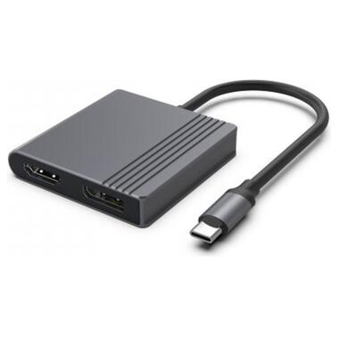 Переходник USB-C M to HDMI F + DisplayPort F 4K60Hz Cablexpert (A-CM-HDMIFDPF-01) фото №2