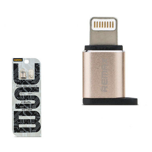 Перехідник Remax Micro USB to Lightnng RA-USB2 Gold фото №1
