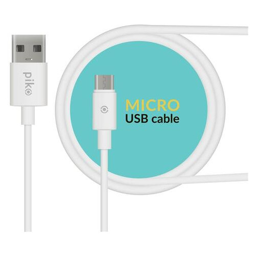 Кабель Piko CB-UM11 USB-microUSB 1.2м Білий (1283126496172) фото №1