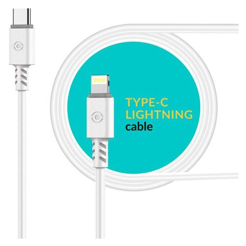 Кабель Piko CB-TT11 USB Type-C-Lightning 1.2м Білий (1283126504037) фото №1
