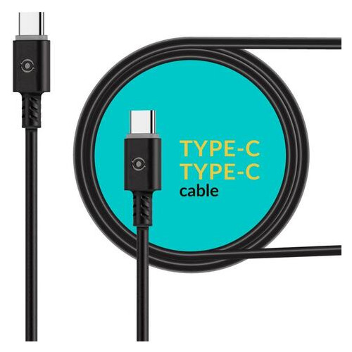 Кабель Piko CB-TT11 USB Type-C-USB Type-C 1.2м Black (1283126504105) фото №1