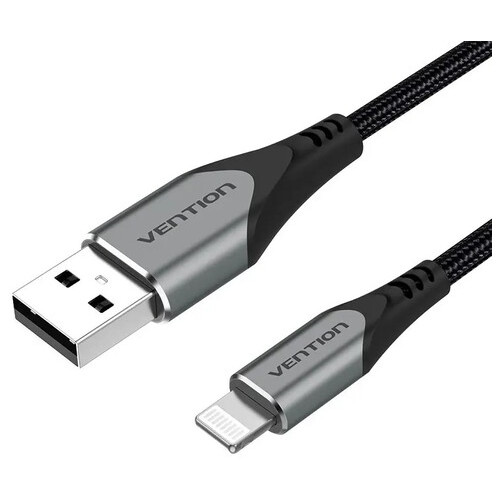 Кабель Vention USB - Lightning 2.4A 1 m Grey (LABHF) фото №1