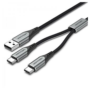 Кабель Vention USB - USB Type-C, 0,5 м, сірий (CQOHD) фото №1