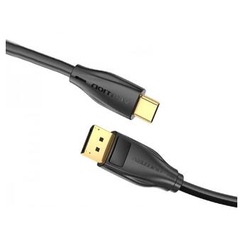 Кабель Vention USB-C-DisplayPort, v1.4, 1 m, Black (CGYBF) фото №1