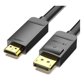 Кабель Vention DisplayPort - HDMI (M/M), 1 м, Black (HAGBF) фото №1