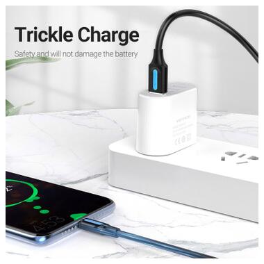 Дата кабель USB 2.0 AM to Micro 5P 1.0m 3A black Vention (COLBF) фото №9