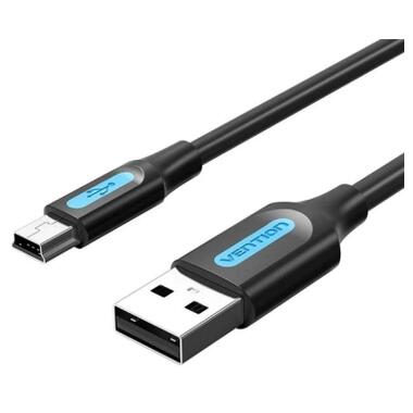 Дата кабель USB 2.0 AM to Mini 5P 0.5m black Vention (COMBD) фото №1