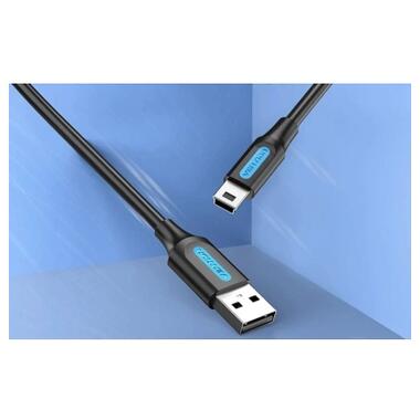 Дата кабель USB 2.0 AM to Mini 5P 0.5m black Vention (COMBD) фото №2