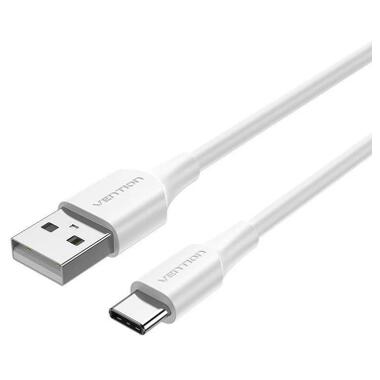 Дата кабель USB 2.0 AM to USB-C 1.0m 3A white Vention (CTHWF) фото №1