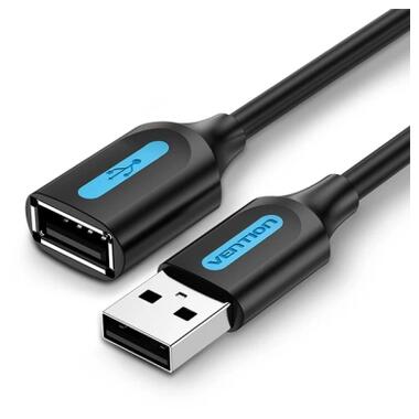 Дата кабель USB 2.0 AM/AF 0.5m black Vention (CBIBD) фото №1