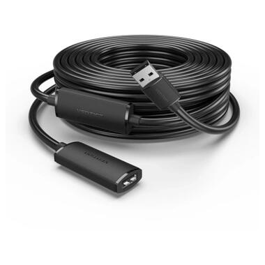 Дата кабель USB 2.0 AM/AF 10.0m Active black Vention (CBKBL) фото №1