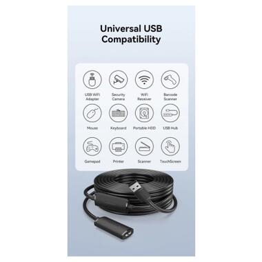 Дата кабель USB 2.0 AM/AF 10.0m Active black Vention (CBKBL) фото №8