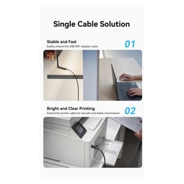 Дата кабель USB 2.0 AM/AF 30.0m Active black Vention (CBKBT) фото №9