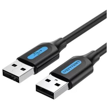 Дата кабель USB 2.0 AM/AM 1.0m black Vention (COJBF) фото №1