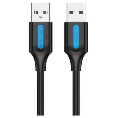 Дата кабель USB 2.0 AM/AM 1.0m black Vention (COJBF) фото №2