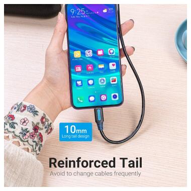 Дата кабель USB 3.0 AM to USB-C 1.5m black Vention (COZBG) фото №6