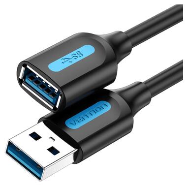 Дата кабель USB 3.0 AM/AF 0.5m black Vention (CBHBD) фото №1