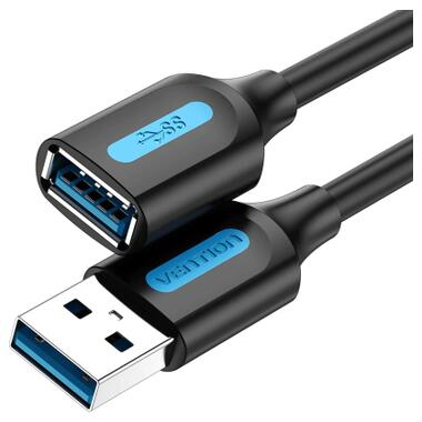 Дата кабель USB 3.0 AM/AF 1.5m black Vention (CBHBG) фото №1