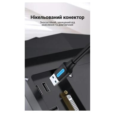 Дата кабель USB 3.0 AM/AM 3.0m black Vention (CONBI) фото №9