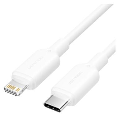 Дата кабель USB-C to Lightning 1.0m 3A white Vention (LAKWF) фото №1
