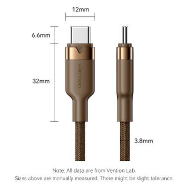 Дата кабель USB-C to USB-C 1.0m 3A aluminum gold Vention (TRDJF) фото №11
