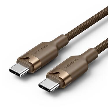 Дата кабель USB-C to USB-C 1.0m 3A aluminum gold Vention (TRDJF) фото №1