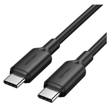 Дата кабель USB-C to USB-C 1.0m 3A black Vention (TRCBF) фото №1