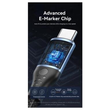 Дата кабель USB-C to USB-C 1.5m 240W aluminum black Vention (TREBG) фото №5