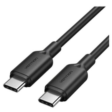 Дата кабель USB-C to USB-C 2.0m 5A aluminum black Vention (TRIBH) фото №1