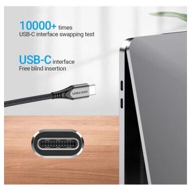 Дата кабель USB-C to USB-C 2.0m aluminum gray Vention (TADHH) фото №2