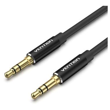 Кабель мультимедийный 3.5mm M to 3.5mm M 1.5m black Vention (BAXBG) фото №1
