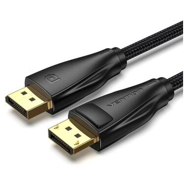 Кабель мультимедийный DisplayPort M to DisplayPort M 1.0m 8K60Hz black Vention (HCCBF) фото №1