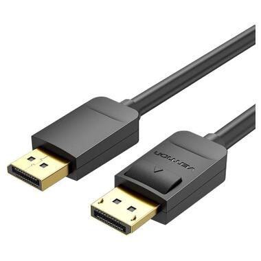 Кабель мультимедийный DisplayPort M to DisplayPort M 1.5m 4K60Hz black Vention (HACBG) фото №1