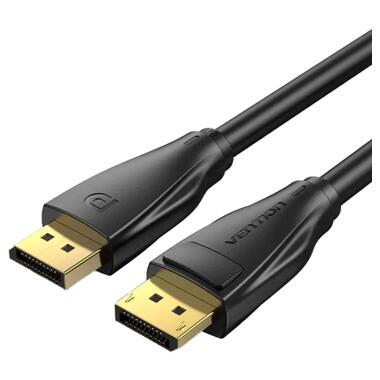 Кабель мультимедийный DisplayPort M to DisplayPort M 1.5m V1.4 8K black Vention (HCDBG) фото №1