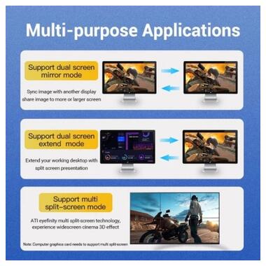 Кабель мультимедийный DisplayPort M to DisplayPort M 3.0m 8K60Hz black Vention (HCCBI) фото №10